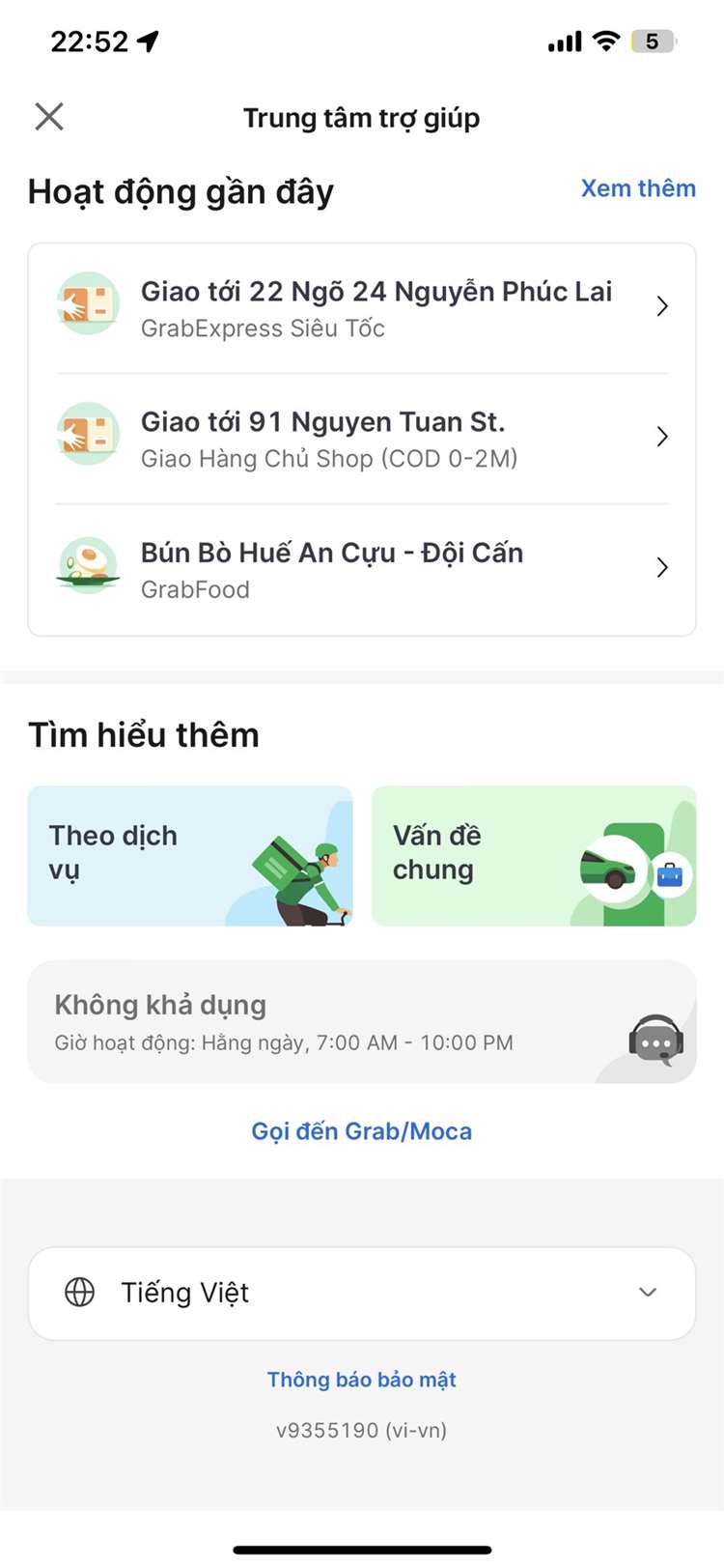 tổng đài chăm sóc khách hàng grab hcm