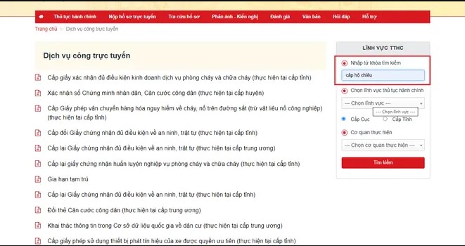 cách đăng ký làm hộ chiếu online