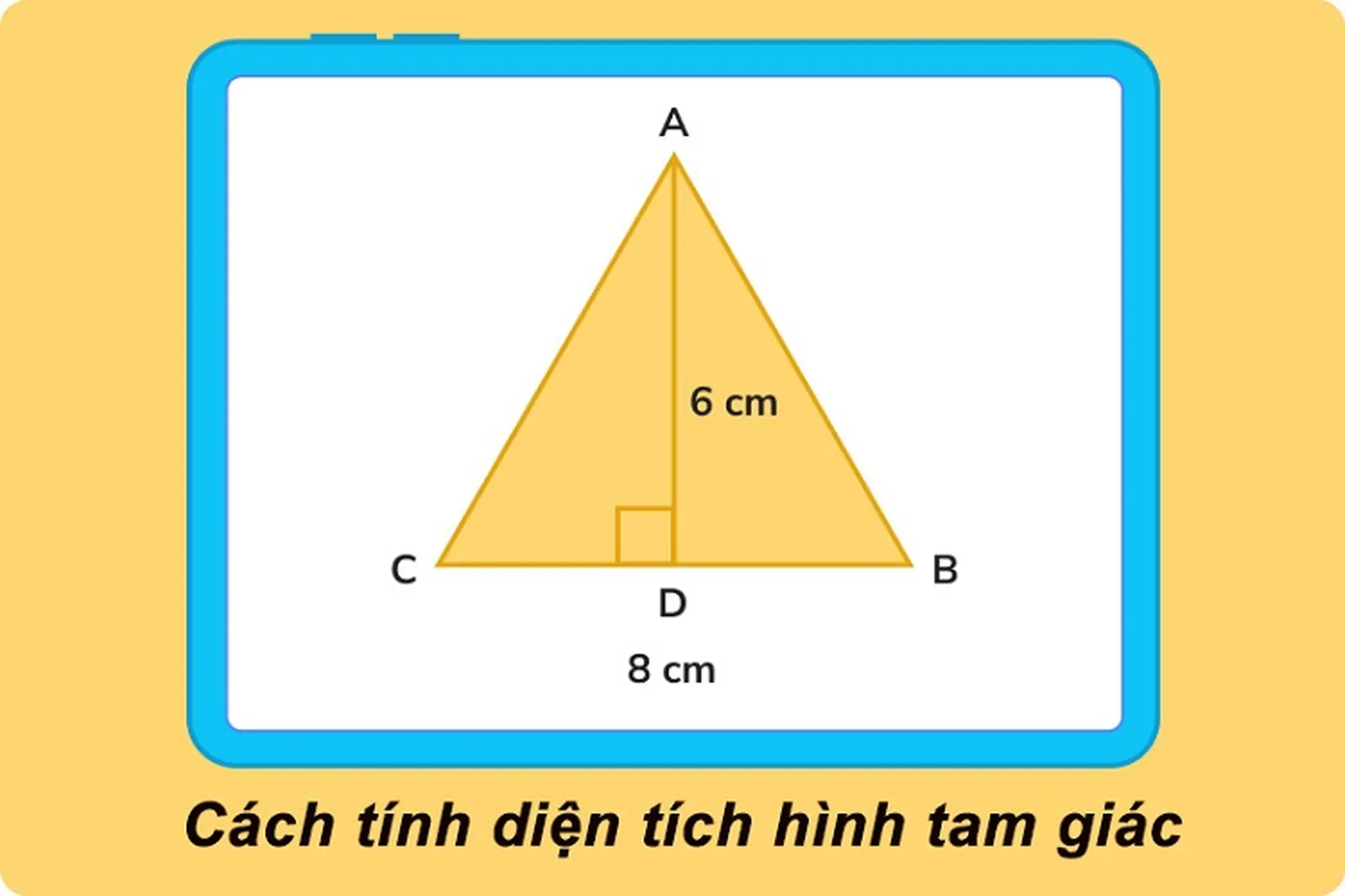 Diện tích tam giác vuông cân